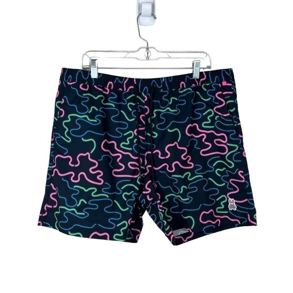 Psycho Bunny Perry Neon Print Swim Shorts
